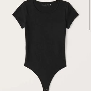 Black XXS Abercrombie short sleeve bodysuit